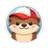 Cute flat cartoon squirrel face avatar icon with friendly expression for review profile